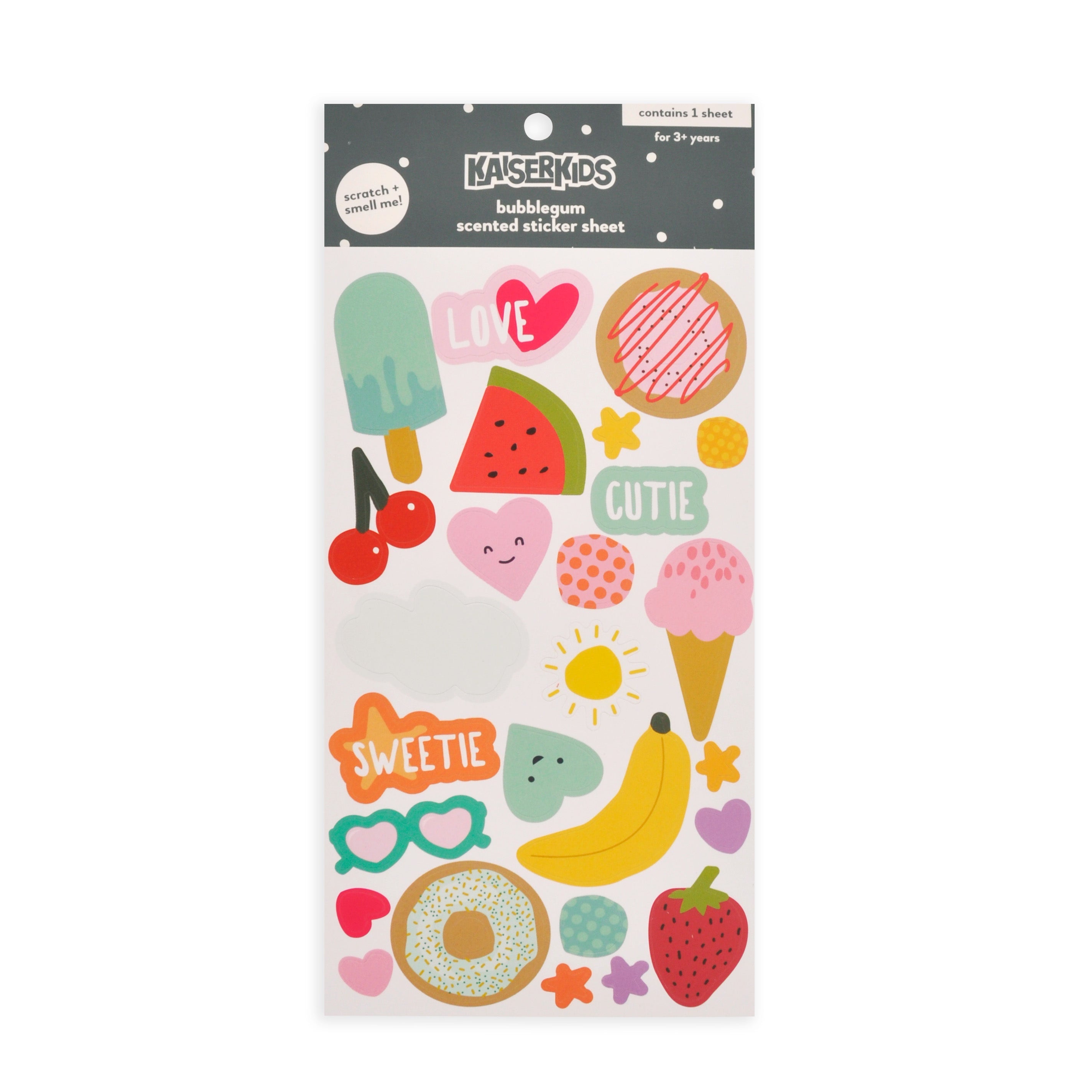 Kaiser Creative Club - Kids Sticker Sheet Scented - FUNKY FRUITS